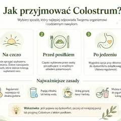 Jak przyjmować colostrum? Na czczo, przed lub po posiłku. Ważna jest regularność, popijaj chłodną wodą, unikaj gorących napojów. Colostrum co to? To siara.