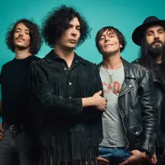 I quattro membri dei The Zen Circus, con look rock, sembrano pronti a salire sul palco, un'energia che fa pensare alla loro musica, quasi una droga.