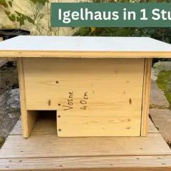 Fertig ist das Igelhaus bauen! Ein gemütliches Zuhause für den Igel, schnell und einfach.