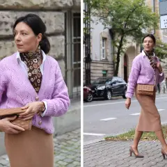 Fioletowy sweter stylizacje: Porady stylistki na modny look