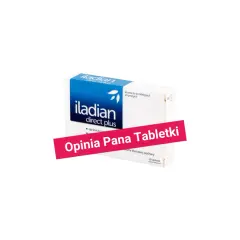 Opakowanie leku Iladian Direct Plus, z napisem "Opinia Pana Tabletki".
