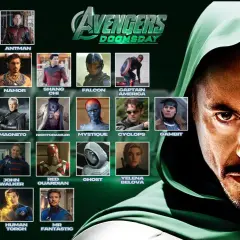 Affiche "Avengers Doomsday" avec de nombreux héros Marvel, dont Thor, Loki, Ant-Man, Black Panther, Namor, Captain America, et d'autres. Le prochain film Marvel s'annonce épique !