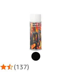 Dose mit hitzebeständigem Ofenlack, ideal zum Einbrennen für Öfen und Kamine. Schwarze Farbe.