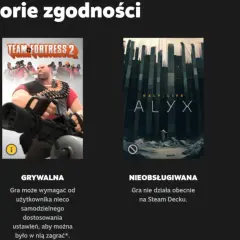 Ghostrunner, Team Fortress 2, Half-Life: Alyx i Day of Defeat - cztery kategorie zgodności gier na Steam Decku.