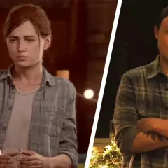 Ellie und Abby, Charaktere aus "The Last of Us", im Split-Screen-Format. Ein Stream-Moment, der ihre unterschiedlichen Stimmungen zeigt.