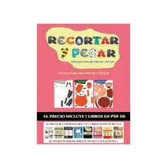 Fichas para aprender a recortar y pegar animales. Incluye diseños de gato, tigre y mono.