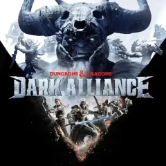 Czterech bohaterów Dungeons & Dragons Dark Alliance walczy z potężnym gigantem.
