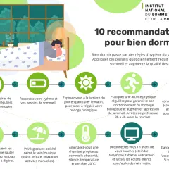 Conseils pour bien dormir : évitez les excitants après 14h, ne buvez pas trop le soir, et respectez votre rythme.