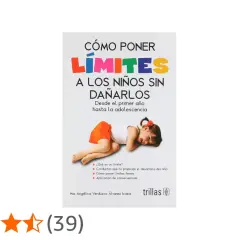 Libro "Cómo poner límites a los niños sin dañarlos" con imagen de un niño de 7 años recostado.