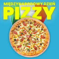 Smacznego! Dziś jest Międzynarodowy Dzień Pizzy, a ta pyszna pizza z salami i pieczarkami wygląda idealnie na świętowanie.
