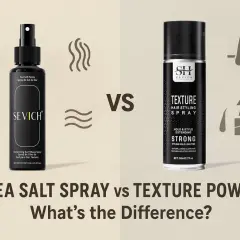 Spray sal marina pelo Sevich para ondas playeras y spray texturizador para peinados fuertes.