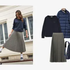 Elegancki sweterek do spódnicy w kratkę, idealny na jesienne spacery.