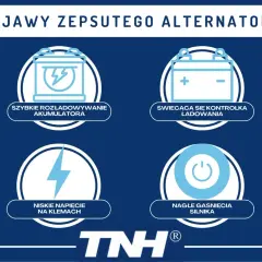 Objawy zepsutego alternatora w aucie: szybkie rozładowanie akumulatora, kontrolka ładowania, niskie napięcie, nagłe gaśnięcie silnika.
