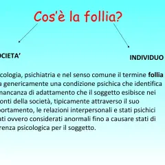 Il **follia significato psicologico** è una condizione psichica di mancato adattamento sociale, che si manifesta nel comportamento e negli stati psichici alterati dell'individuo.
