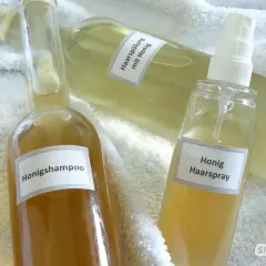 Honigshampoo, Honig Haarspray und Haarpflege mit Honig. Ideal gegen haare ausfetten.