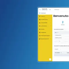 Dashboard aziendale con sezioni per la gestione dei siti, risorse e documenti. Utile per il pos sicurezza sul lavoro.