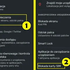 Ekran telefonu pokazuje ustawienia zabezpieczeń. Aby dowiedzieć się, jak usunąć PIN z karty SIM, wybierz "Blokada karty SIM".