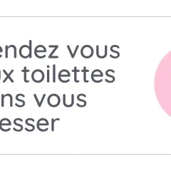 Conseil 6 : Rendez-vous aux toilettes sans vous presser pour une position pour bien vider sa vessie. Icône femme.