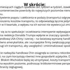 Stawki frachtowe kontenerowców rosną, wpływając na koszty transportu. Spekulacje i napięcia geopolityczne podnoszą perspektywy zysków dla żeglugi.