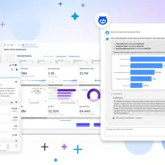 Un tableau mostra un riepilogo delle vendite, con grafici e dati su opportunità, ricavi e unità vendute.