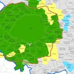 Carte des zones de circulation différenciée, similaire au crit'air Marseille, avec Paris et sa banlieue délimitées par des couleurs.