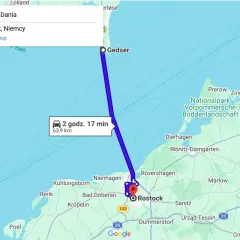 Trasa promowa Rostock-Gedser, czas podróży 2h 17min, 63,9 km. Sprawdź prom Rostock Gedser cena.