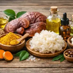 Naturalne składniki wspierające antyoksydację: kurkuma, grzyby reishi, olejki. Poznaj, co to antyoksydacja i jak dbać o zdrowie.