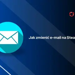 Ikona koperty i tekst "Jak zmienić e-mail na Steamie?". Dowiedz się, czy można zmienić email na Steam.