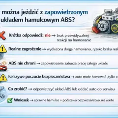 Zapowietrzone hamulce z ABS? Nie jeździj! Wydłużona droga hamowania, brak reakcji. Odpowietrz układ lub oddaj auto do serwisu. Bezpieczeństwo przede wszystkim.
