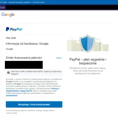 Potwierdzenie płatności przez PayPal dla Google. Dowiedz się, jak placic paypalem, akceptując warunki.