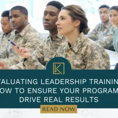 Military personnel in a classroom setting. An effective leadership development program will ensure real results.