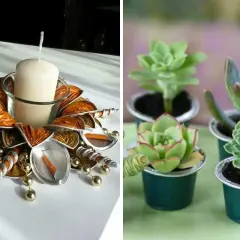 Centrotavola e vasi creativi per riciclare capsule caffè. Un'idea originale per dare nuova vita ai tuoi oggetti.