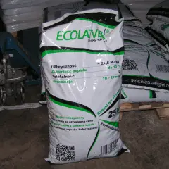 Worek ekogroszku "Ecolatvek" z informacjami o kaloryczności i granulacji. Jak wybrać najlepszy ekogroszek? Sprawdź parametry na opakowaniu.