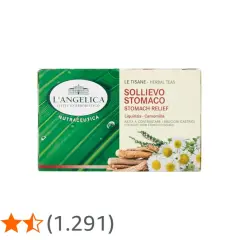 Tisana Sollievo Stomaco L'Angelica, con liquirizia e camomilla, per contrastare bruciori gastrici. Non tutte le tisane fanno male allo stomaco, questa è studiata per il benessere gastrico.