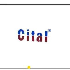 Logo Cital, z literami w kolorze niebieskim i czerwonym.
