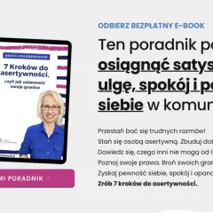 Ilustracja kobiety z podniesioną dłonią, symbolizująca stawianie granic.