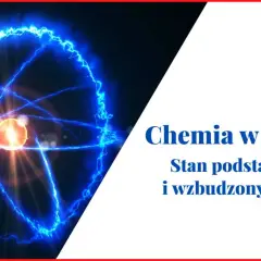 Energetyczny stan wzbudzony atomu z jądrem i krążącymi elektronami.