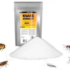 Kwas borowy na pluskwy, karaluchy, mrówki i rybiki. Skuteczny środek do zwalczania insektów.