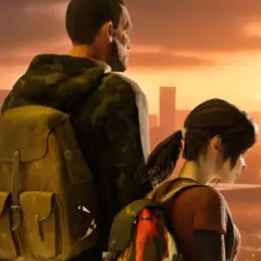 Joel i Ellie patrzą na zniszczone miasto. Wyobraź sobie tę historię na Nintendo Switch.
