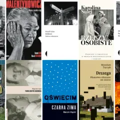 Książki true crime: okładki reportaży o historii, obozach koncentracyjnych i zbrodniach.
