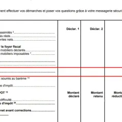 Extrait de fiche de paie montrant le revenu imposable, calculé après déductions.