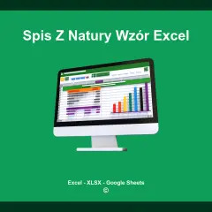 Monitor wyświetlający arkusz kalkulacyjny Excel z wykresem słupkowym.