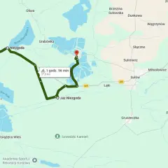 Trasa rowerowa przez malowniczą Dolinę Baryczy, prowadząca przez Niezgodę, Hucisko i Jaz Niezgoda.