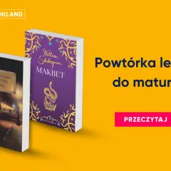 Dwie książki: "Zbrodnia i kara" Dostojewskiego i "Makbet" Szekspira, na żółtym tle.