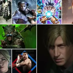 Kompilacja postaci z gier, zapowiedź premier gier 2026. Widzimy m.in. postacie z Dragon Ball, Horizon, Mario i boksera.