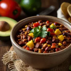 Chili con carne z soczewicą: Wegańska wersja klasycznego dania