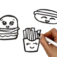 Jak narysować hamburgera - proste kroki dla początkujących artystów
