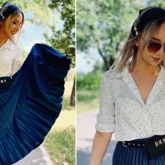 Stylizacje z czarną plisowaną spódnicą midi: 10 modnych inspiracji