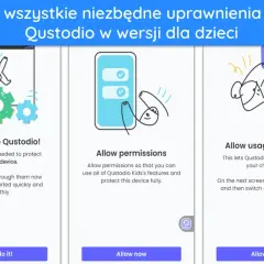 Qustodio pomaga chronić urządzenie dziecka, wymagając przyznania uprawnień i włączenia śledzenia aktywności.