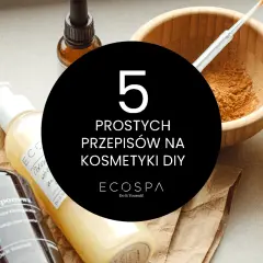 Butelki z kosmetykami, miska z proszkiem i pipeta.